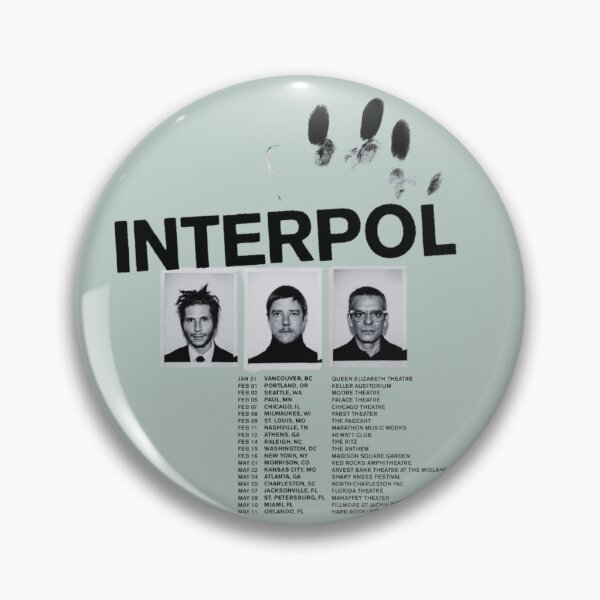 Item preview, Interpol tour fan art designed and sold by Etaipal.