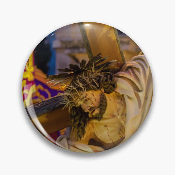 Item preview, Religious Statue Of Jesus Carrying Cross During Holy Week Procession With Crown Of Thorns designed and sold by Nmallia.