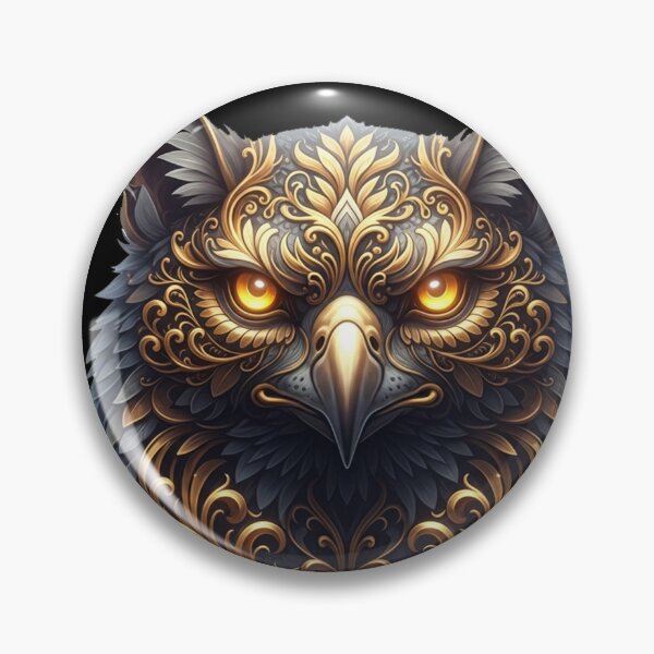 Item preview, Majestic Guardian: The Golden Ornate Owl. designed and sold by mostafacasper12.