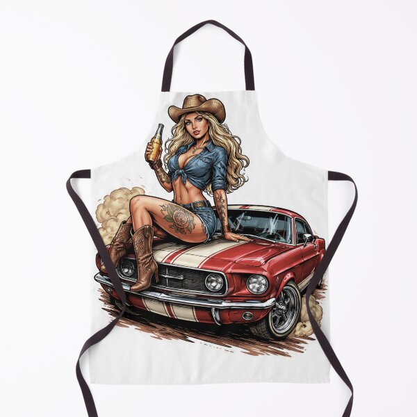 Item preview, Mustang 1967 Texas Girl Pinup designed and sold by HIGHSQUARE.