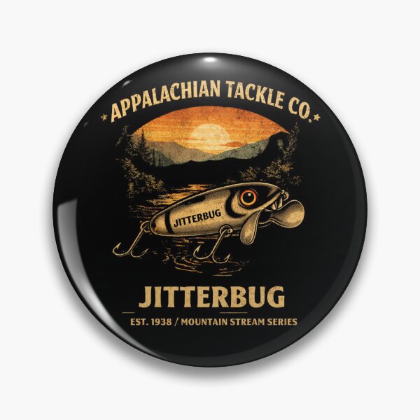 Item preview, Jitterbug Fishing Shirt – Vintage Appalachian Tackle Co Topwater Lure Tee, Classic Night Fishing Design designed and sold by WildWonderfulWear.