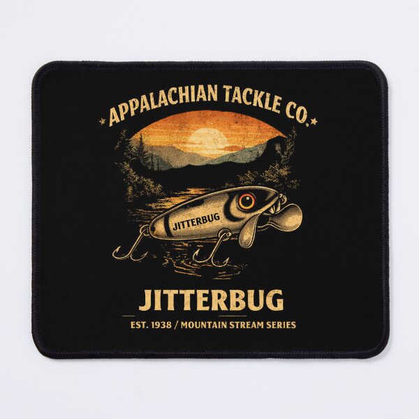 Item preview, Jitterbug Fishing Shirt – Vintage Appalachian Tackle Co Topwater Lure Tee, Classic Night Fishing Design designed and sold by WildWonderfulWear.