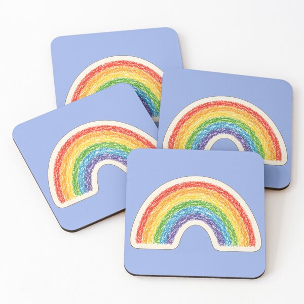 Item preview, Cute Rainbow Crayon Drawing – Aesthetic Colorful Sticker designed and sold by randomdesignsnearme.