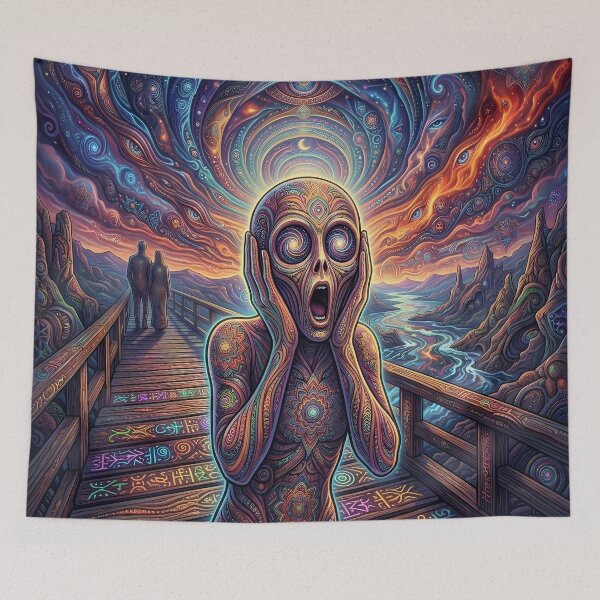 Item preview, The Scream - Trippy Classic Art Remix designed and sold by Lucid Dream Pixel.