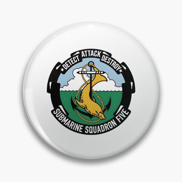 Item preview, Submarine Squadron Five Detect Attack Destroy Naval Emblem designed and sold by CharlieDesings.
