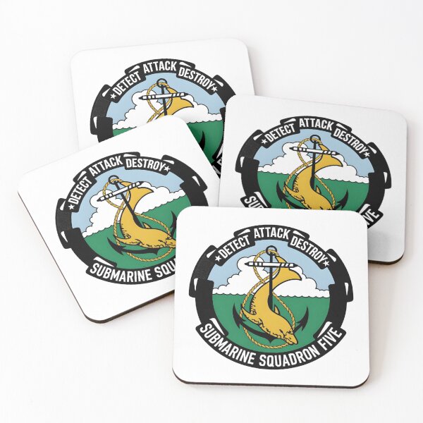 Item preview, Submarine Squadron Five Detect Attack Destroy Naval Emblem designed and sold by CharlieDesings.