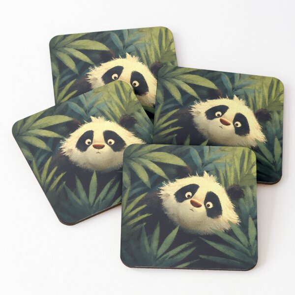 Item preview, Curious Panda Peeking Through Bamboo Leaves designed and sold by EK-World.