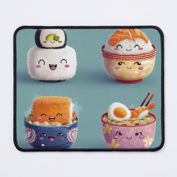 Item preview, Adorable Kawaii Japanese Food Characters Set designed and sold by EK-World.