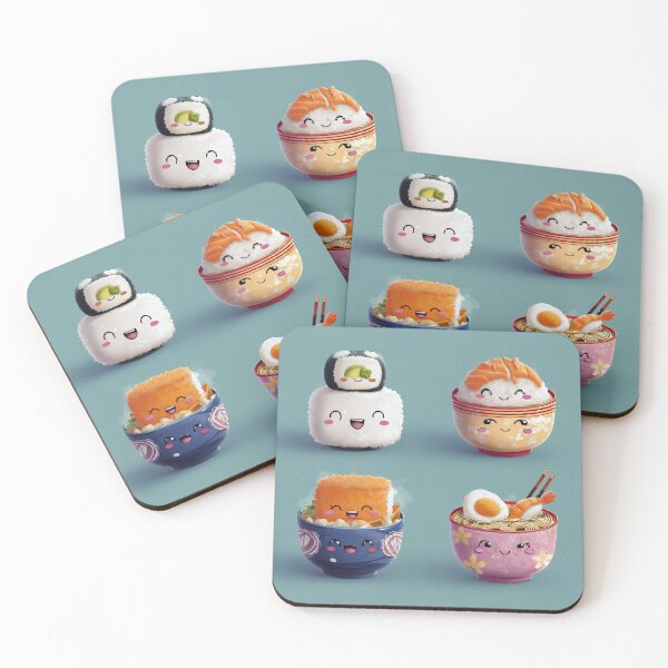 Item preview, Adorable Kawaii Japanese Food Characters Set designed and sold by EK-World.