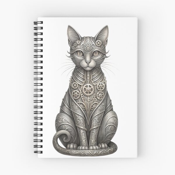 Item preview, Metal Steampunk Cat Sculpture Style Art designed and sold by BetweenForms.
