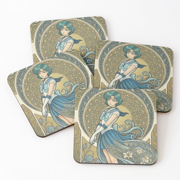 Item preview, Sailor Mercury in Mucha Style designed and sold by Solace Sparkles.