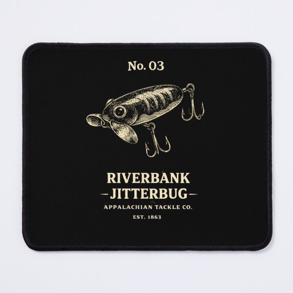 Item preview, No. 03 Riverbank Jitterbug Shirt – Vintage Topwater Fishing Lure designed and sold by WildWonderfulWear.