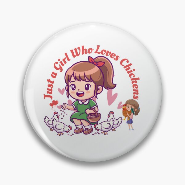 Item preview, Just a Girl Who Loves Chickens Funny Chicken Lover Gift Cute Farm Animal Design designed and sold by Anasalseady.