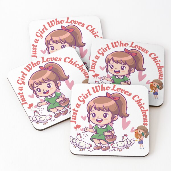 Item preview, Just a Girl Who Loves Chickens Funny Chicken Lover Gift Cute Farm Animal Design designed and sold by Anasalseady.