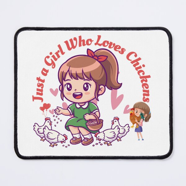 Item preview, Just a Girl Who Loves Chickens Funny Chicken Lover Gift Cute Farm Animal Design designed and sold by Anasalseady.