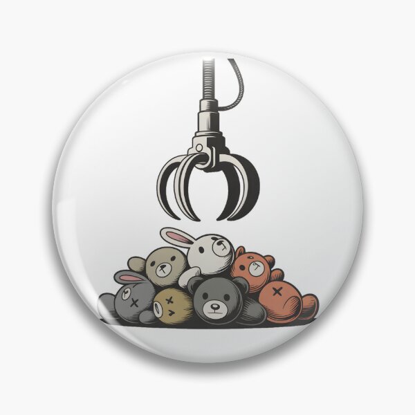 Item preview, Claw Machine of Lost Toys | Cute Dark Humor Kawaii Plush Design designed and sold by ArcticFoxStudio.