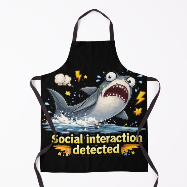 Item preview, Social Interaction Detected Funny Shark designed and sold by MonkiFlipp.