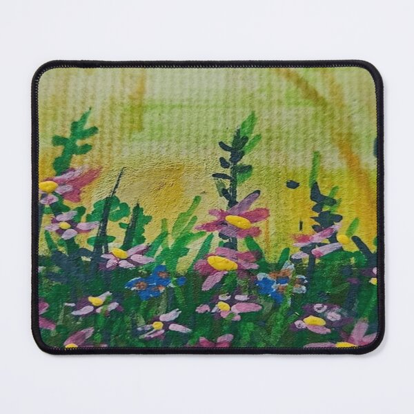 Item preview, Sunset with multi-colored wildflowers in a field of grass designed and sold by swilliamson0622.