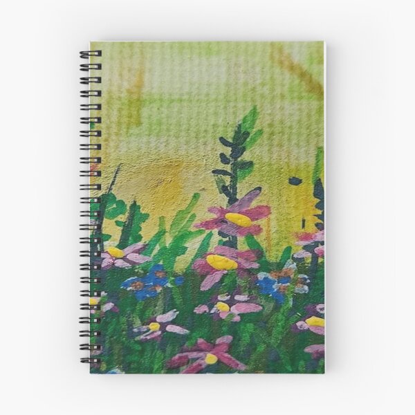 Item preview, Sunset with multi-colored wildflowers in a field of grass designed and sold by swilliamson0622.