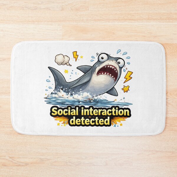 Item preview, Social Interaction Detected Funny Shark designed and sold by MonkiFlipp.
