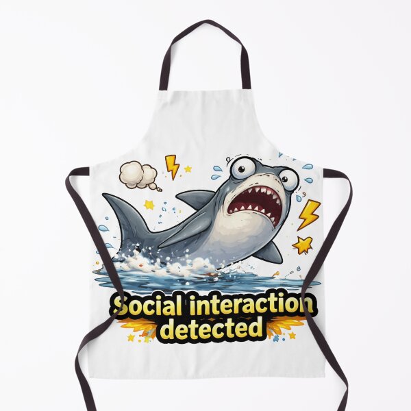 Item preview, Social Interaction Detected Funny Shark designed and sold by MonkiFlipp.