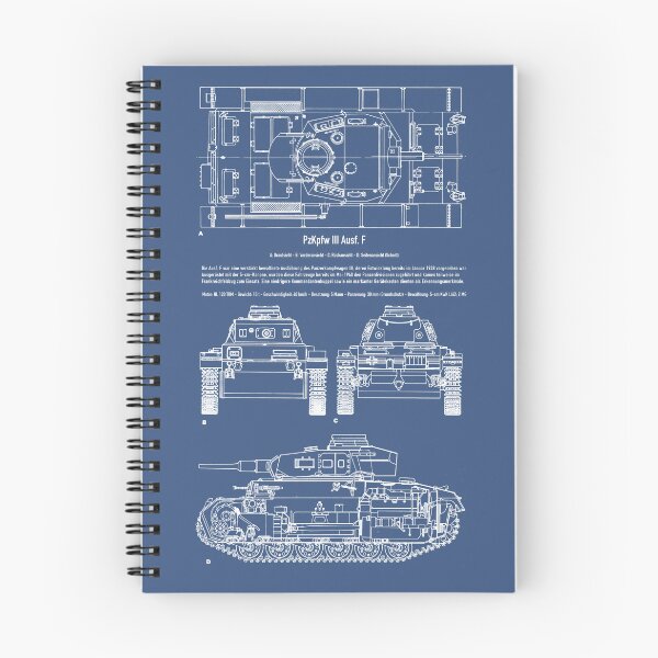 Item preview, Panzer III Ausf F German WWII Tank Blueprint Diagram designed and sold by MilitaryMart.