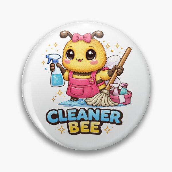 Item preview, Cleaner Bee – Cute Kawaii Cleaning Bee  | Busy Cleaning Bee, Funny Cleaner Gift, Cleaning Lover Aesthetic designed and sold by PurpleJelly.