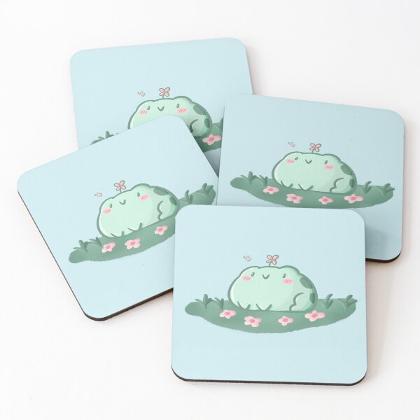 Item preview, Kawaii Spring Frog - Cute Toad in Field of Flowers designed and sold by ShyHomebodyClub.