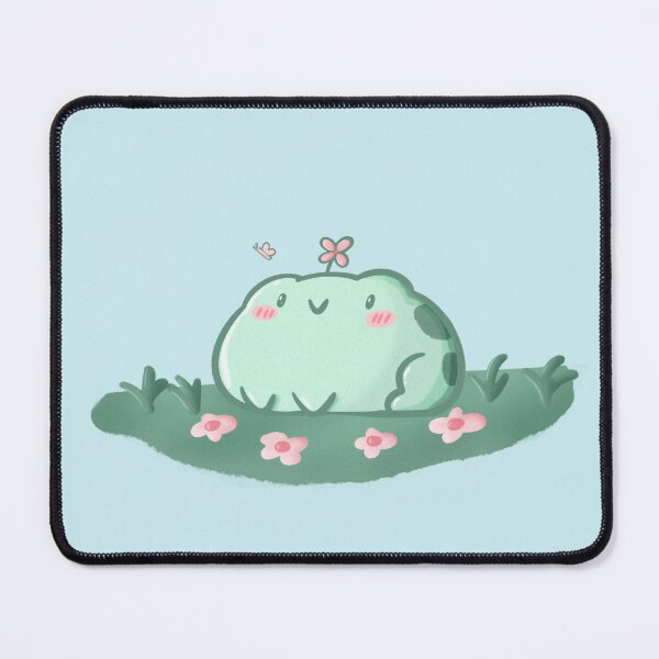 Item preview, Kawaii Spring Frog - Cute Toad in Field of Flowers designed and sold by ShyHomebodyClub.