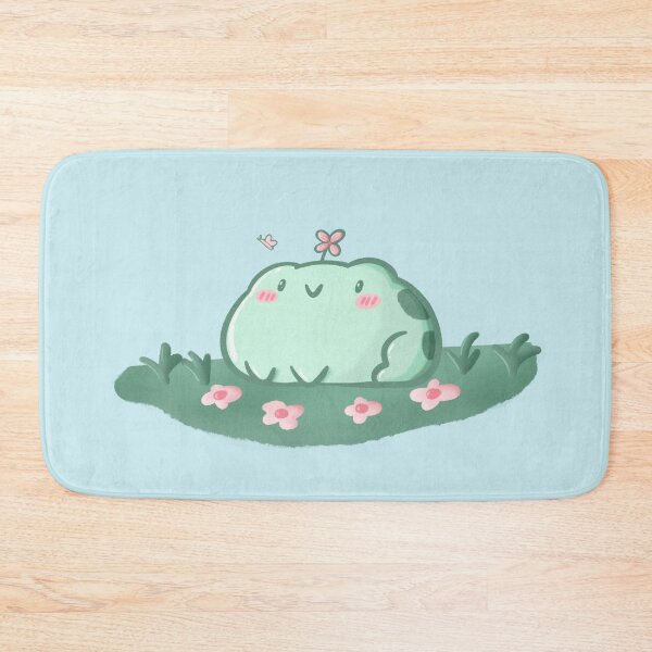 Item preview, Kawaii Spring Frog - Cute Toad in Field of Flowers designed and sold by ShyHomebodyClub.