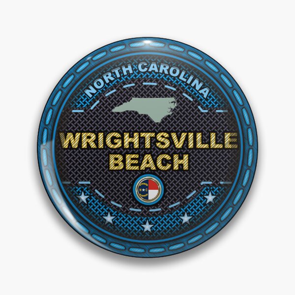 Item preview, Wrightsville Beach North Carolina stitching effect blue designed and sold by studioss76.