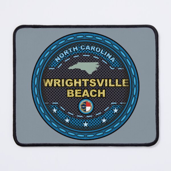 Item preview, Wrightsville Beach North Carolina stitching effect blue designed and sold by studioss76.