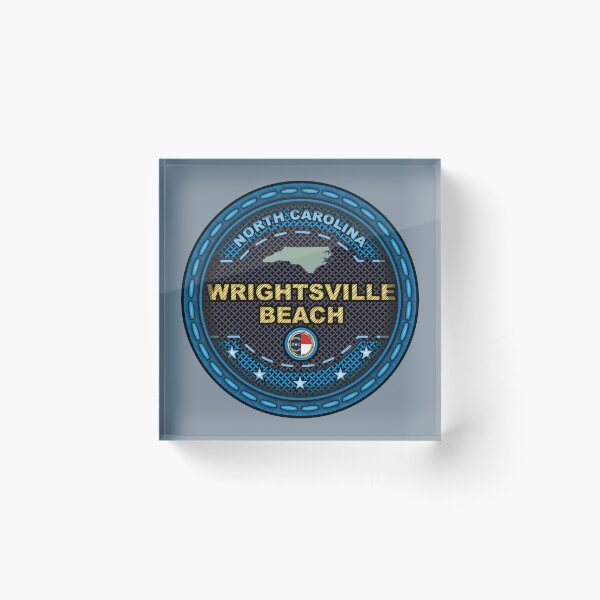 Item preview, Wrightsville Beach North Carolina stitching effect blue designed and sold by studioss76.