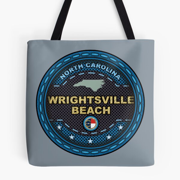 Item preview, Wrightsville Beach North Carolina stitching effect blue designed and sold by studioss76.