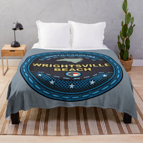 Item preview, Wrightsville Beach North Carolina stitching effect blue designed and sold by studioss76.