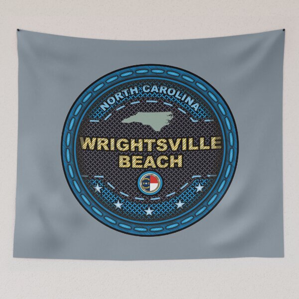 Item preview, Wrightsville Beach North Carolina stitching effect blue designed and sold by studioss76.