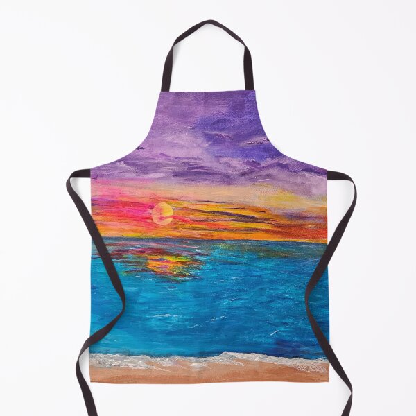Item preview, Radiant Ocean Sunset — Vibrant Seascape Painting with Purple Skies and Golden Reflections designed and sold by swilliamson0622.