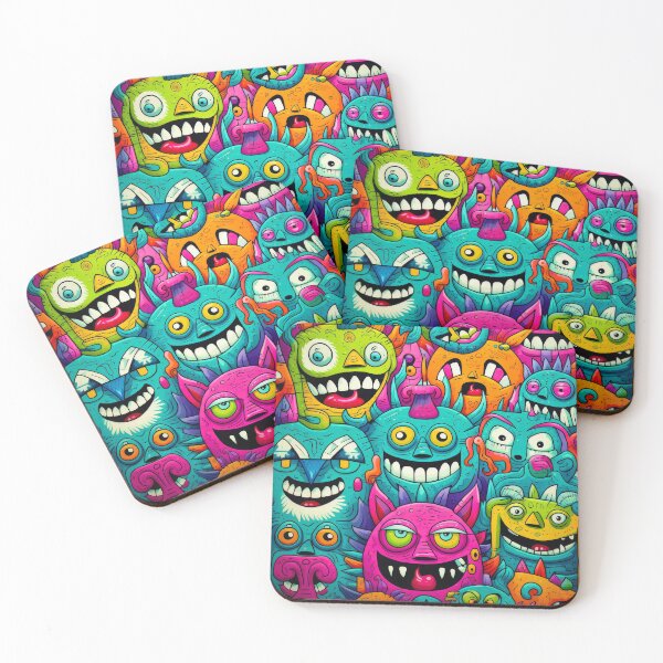 Item preview, Colorful Crazy Monsters – Fun Pop Art Cartoon Creatures designed and sold by Artixshopy98.