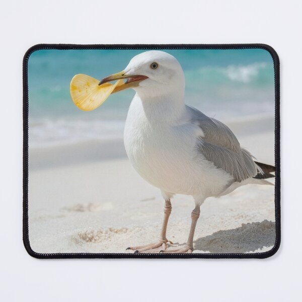 Item preview, Seagull Holding a Potato Chip designed and sold by Maria Dryfhout.