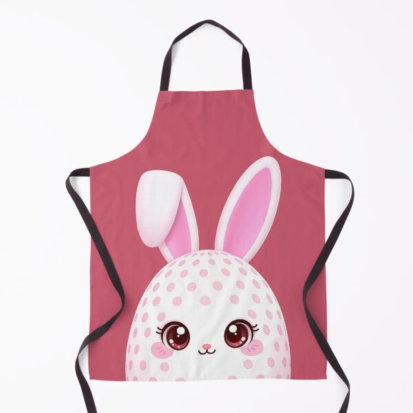Item preview, Cute Bunny Pink Egg Kawaii Design – Easter Rabbit Cartoon with Pink Polka Dots designed and sold by Tayadesigns.