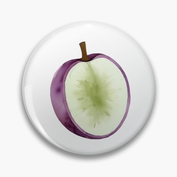 Item preview, half cut purple apple illustration designed and sold by bosamji.