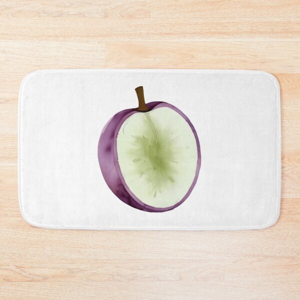 Item preview, half cut purple apple illustration designed and sold by bosamji.