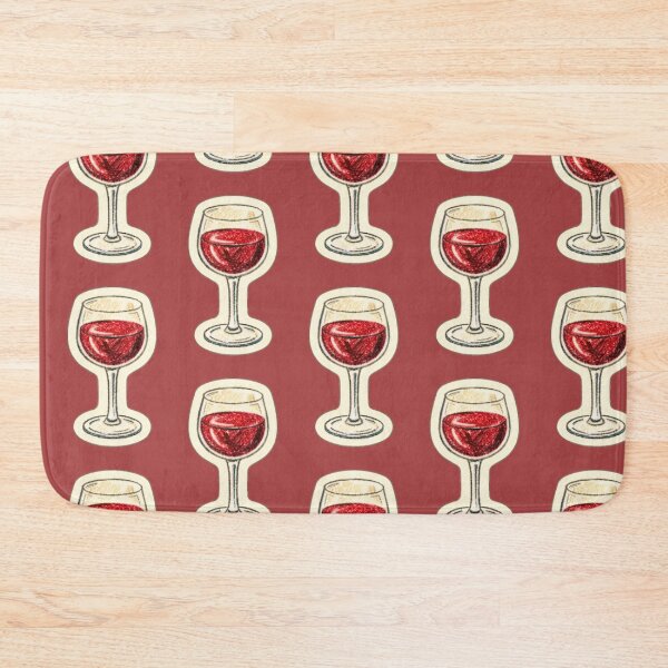 Item preview, Red Wine Glass Sticker – Minimal Aesthetic Drink Design designed and sold by randomdesignsnearme.