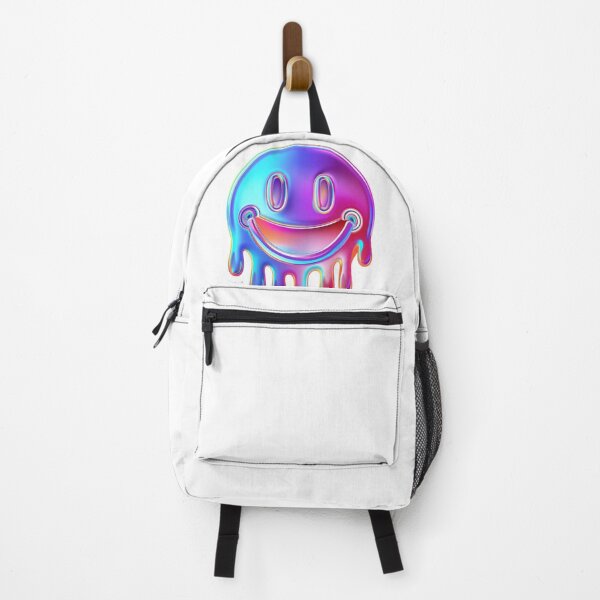 Item preview, Melting Smiley Sticker – Glossy Gradient Neon Design designed and sold by DzA-stickers.