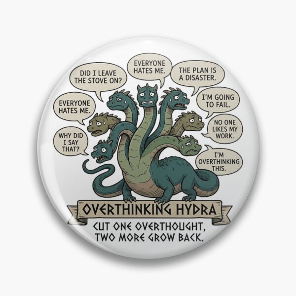Item preview, Anxiety Hydra - Cut One Overthought Two More Grow Back designed and sold by MythoWorldddd.