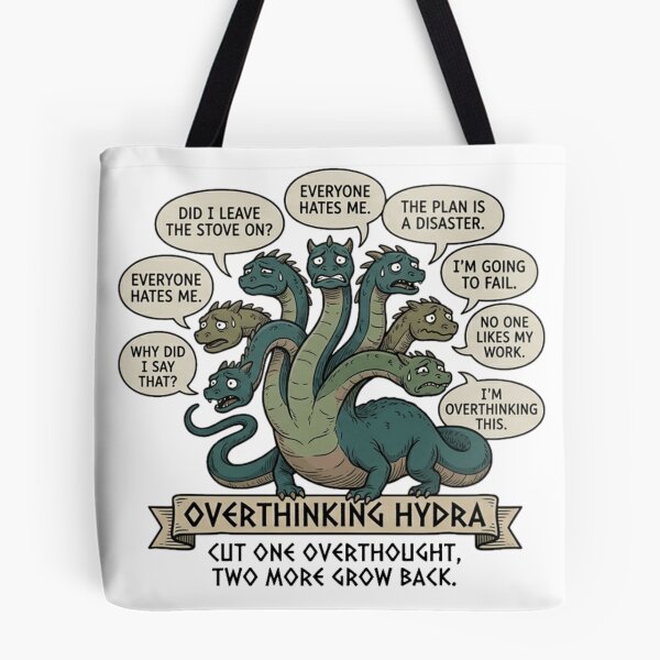 Item preview, Anxiety Hydra - Cut One Overthought Two More Grow Back designed and sold by MythoWorldddd.