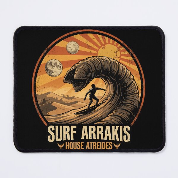 Item preview, Surf Arrakis Retro Sandworm Travel Graphic designed and sold by EKHOAISTORE.