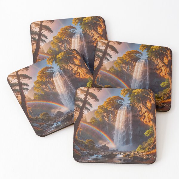 Item preview, Rainbow Waterfall at Golden Hour designed and sold by BeautifulVirtues.