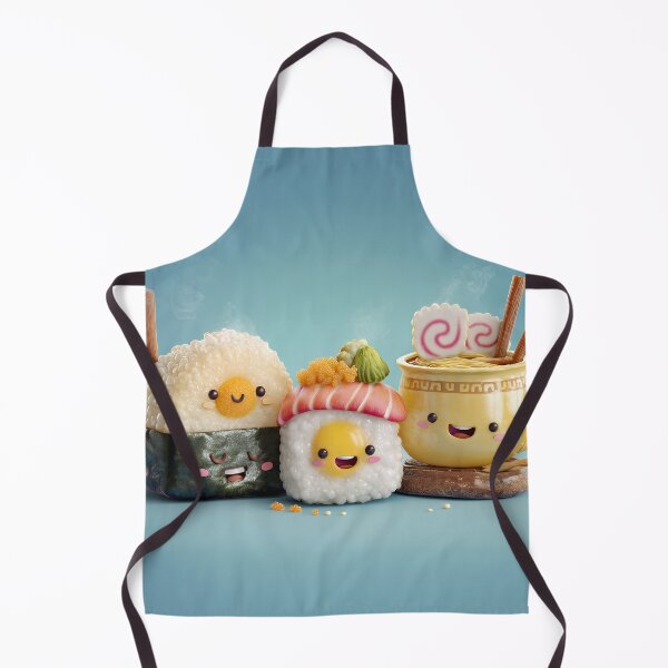 Item preview, Happy Kawaii Sushi Trio with Ramen Bowl designed and sold by EK-World.