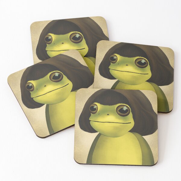 Item preview, Frog With Bob Hairstyle Illustration designed and sold by Pryhozha.
